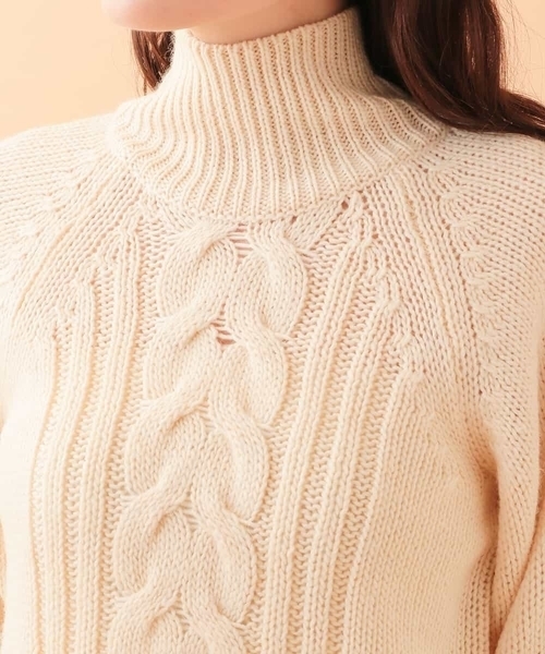 OFUON le MK（オフオンルエムケー）の「ローゲージケーブルニット（ニット/セーター・レディース・オレンジ系その他/アイボリー・38）」の17枚目の写真