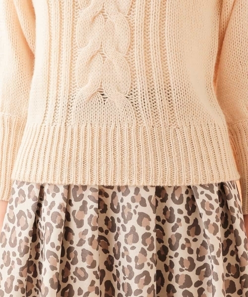 OFUON le MK（オフオンルエムケー）の「ローゲージケーブルニット（ニット/セーター・レディース・オレンジ系その他/アイボリー・38）」の5枚目の写真