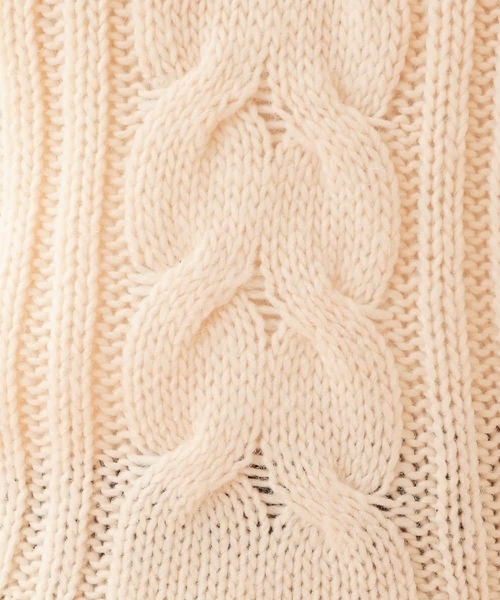 OFUON le MK（オフオンルエムケー）の「ローゲージケーブルニット（ニット/セーター・レディース・オレンジ系その他/アイボリー・38）」の12枚目の写真