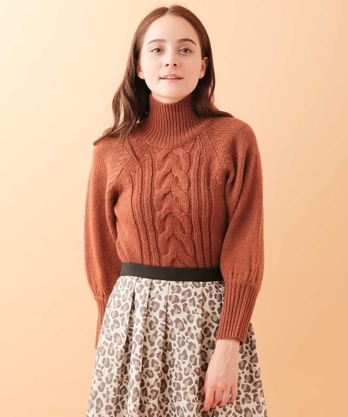 OFUON le MK（オフオンルエムケー）の「ローゲージケーブルニット（ニット/セーター・レディース・オレンジ系その他/アイボリー・38）」の8枚目の写真