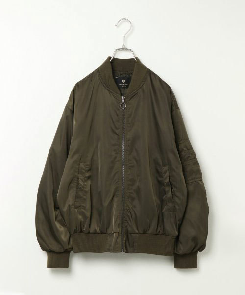 VENCEEXCHANGE（ヴァンスエクスチェンジ）の「袖コンシャスMA-1                    （MA-1・レディース・ブラック/ダークグリーン/ピンク・MEDIUM/LARGE）」の2枚目の写真