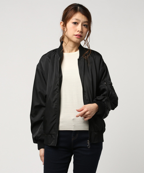 VENCEEXCHANGE（ヴァンスエクスチェンジ）の「袖コンシャスMA-1                    （MA-1・レディース・ブラック/ダークグリーン/ピンク・MEDIUM/LARGE）」の8枚目の写真