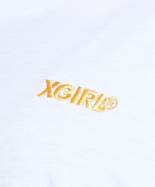 X-girl（エックスガール）の「BASIC S/S BIG TOP（Tシャツ/カットソー・レディース・ホワイト/ブラック/チャコールグレー/ピンク・1/2）」の7枚目の写真