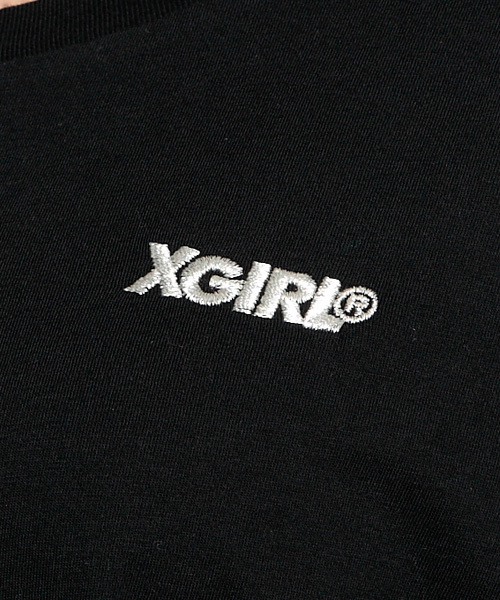 X-girl（エックスガール）の「BASIC S/S BIG TOP（Tシャツ/カットソー・レディース・ホワイト/ブラック/チャコールグレー/ピンク・1/2）」の8枚目の写真