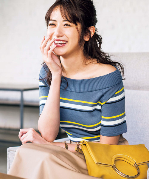 GeeRA(ジーラ)の「2WAYで着られる大人デザインニット(ニット/セーター)」|ブルー系その他