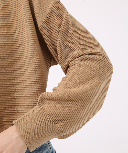 AZUL by moussy（アズールバイマウジー）の「ハイツイストショートカーデ（カーディガン/ボレロ・レディース・ベージュ/オフホワイト/ブルー/イエロー・MEDIUM/SMALL）」の12枚目の写真