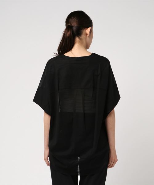 RIVE DROITE（リヴドロワ）の「強撚スキッパーブラウス（シャツ/ブラウス・レディース・ローズ/ブラック/ブラウン・FREE）」の5枚目の写真