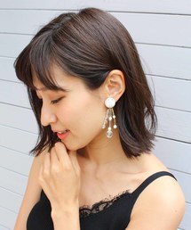 MODE ROBE（モードローブ）の「マーブルパーツパールビジューピアス　バックキャッチ（ピアス（両耳用））」