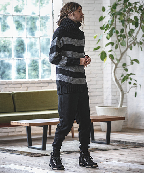 CAMBIO（カンビオ）の「mn1788 - ボリュームネックボーダーニット