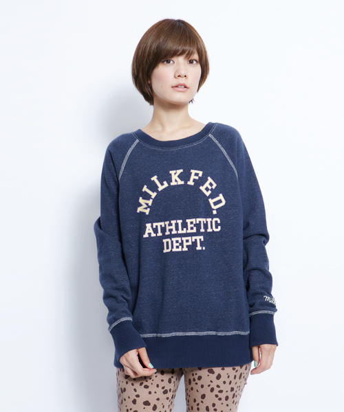 MILKFED.（ミルクフェド）の「FRENCH TERRY PULLOVER（パーカー・レディース・アッシュグレー/レッド/ネイビー・SMALL/MEDIUM）」の5枚目の写真