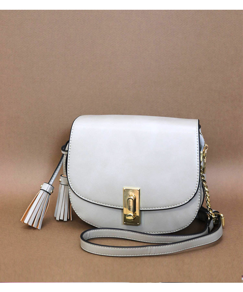 florist(フローリスト)の「アンティークレトロラウンドフラップポーチ(ショルダーバッグ・レディース・ホワイト/ブラック/グレー/ピンク・FREE)」の4枚目の写真