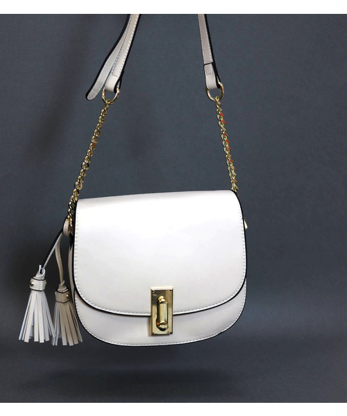 florist(フローリスト)の「アンティークレトロラウンドフラップポーチ(ショルダーバッグ・レディース・ホワイト/ブラック/グレー/ピンク・FREE)」の2枚目の写真