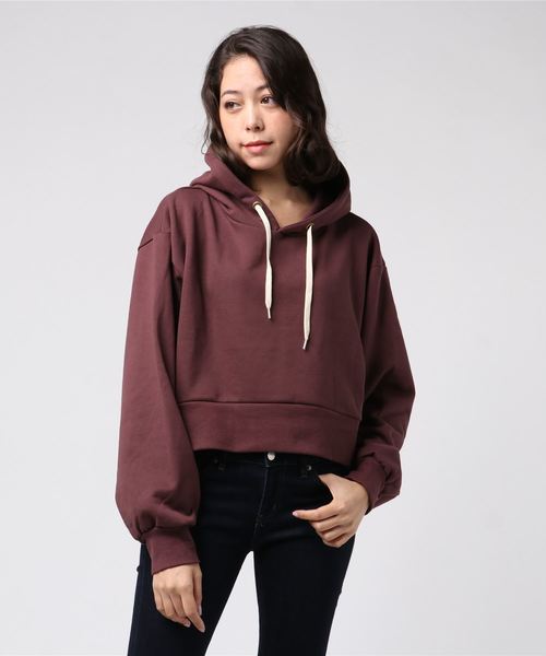 archives(アルシーヴ)の「ショートプルパーカー(Tシャツ/カットソー・レディース・ブラック/パープル/グレー・MEDIUM)」の3枚目の写真