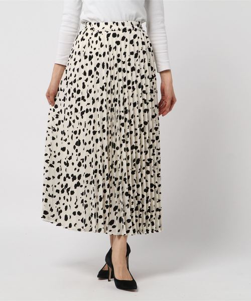 archives（アルシーヴ）の「レオパードプリーツロングスカート（スカート・レディース・オフホワイト/ブラック/モカ・MEDIUM）」の9枚目の写真