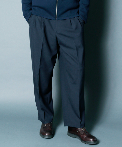 Magine(マージン)の「T/W TROPICAL 2TUCK WIDE CROPPED PANTS:トロピカル2タック ワイドクロップドパンツ(スラックス・メンズ・ブラック/ネイビー/グレー・44/46/48)」の9枚目の写真