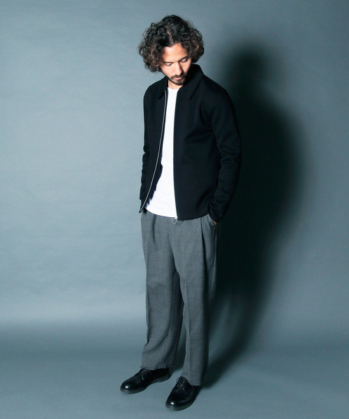 Magine(マージン)の「T/W TROPICAL 2TUCK WIDE CROPPED PANTS:トロピカル2タック ワイドクロップドパンツ(スラックス・メンズ・ブラック/ネイビー/グレー・44/46/48)」の14枚目の写真