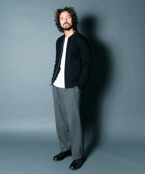 Magine(マージン)の「T/W TROPICAL 2TUCK WIDE CROPPED PANTS:トロピカル2タック ワイドクロップドパンツ(スラックス・メンズ・ブラック/ネイビー/グレー・44/46/48)」の15枚目の写真
