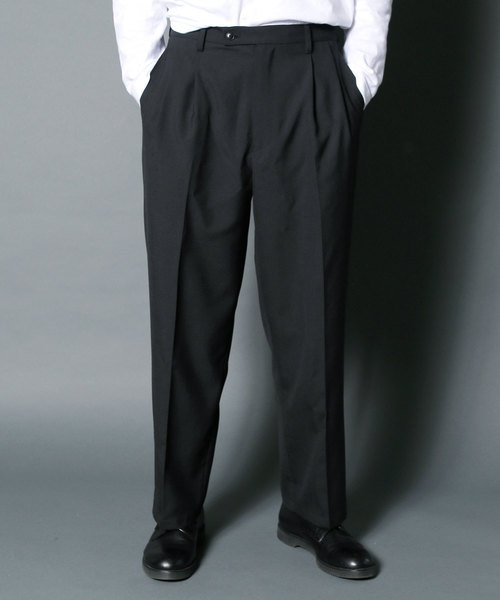 Magine(マージン)の「T/W TROPICAL 2TUCK WIDE CROPPED PANTS:トロピカル2タック ワイドクロップドパンツ(スラックス・メンズ・ブラック/ネイビー/グレー・44/46/48)」の22枚目の写真