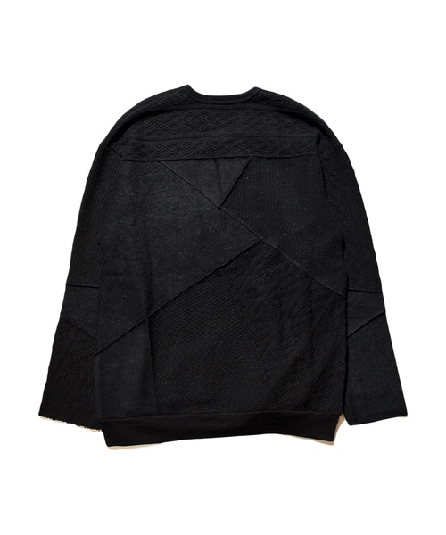 roar（ロアー）の「PATCHWORK KNIT（Tシャツ/カットソー・メンズ・ブラック・2/3）」の5枚目の写真