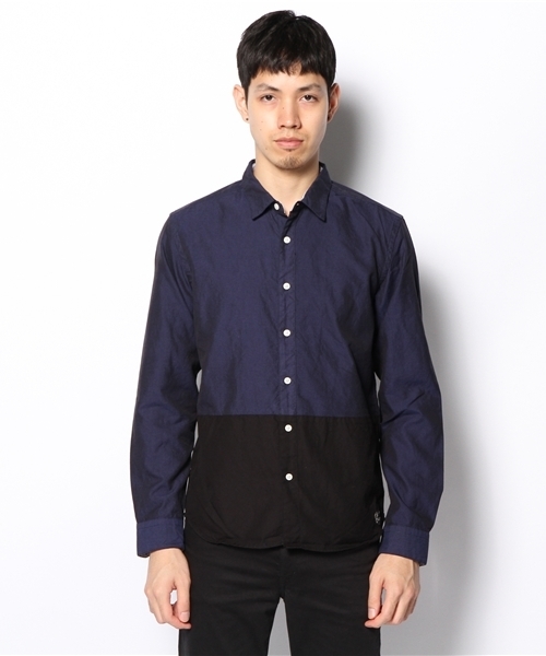 CIAOPANIC（チャオパニック）の「【Ciaopanic】オックスバイカラーシャツL/S（シャツ/ブラウス・メンズ・ホワイト/ネイビー・MEDIUM/LARGE）」の7枚目の写真