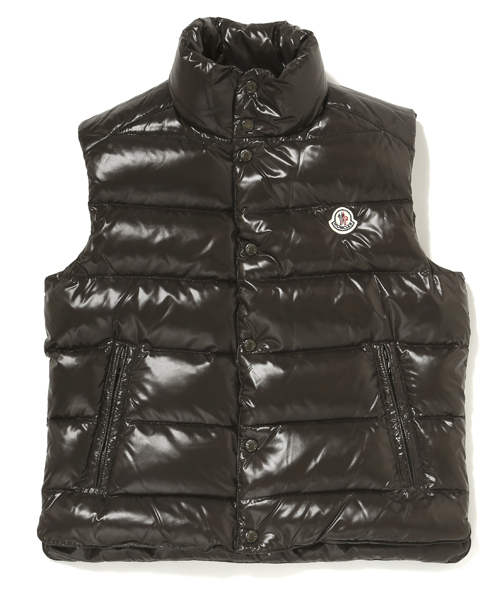 モンクレール】 TIB GILET ダウンベストロゴワッペン サイズ3黒