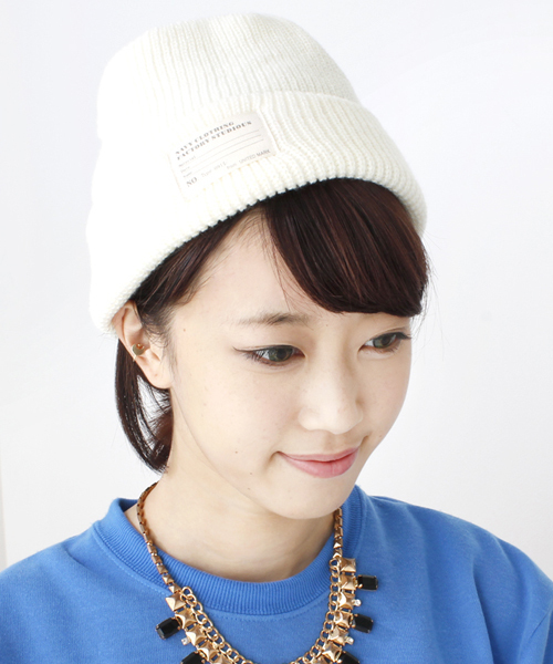 WEGO（ウィゴー）の「WEGO/リブニットキャップ（ニットキャップ/ビーニー・メンズ・ブラック/ライム/ネイビー/ライトイエロー/グレー/ブルー/ワイン/オフホワイト・FREE）」の2枚目の写真