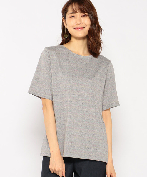 DECOY SINCE 1981(デコイシンスイチキュウハチイチ)の「【オーガニックコットンシリーズ】カラフルドットボーダーTシャツ(Tシャツ/カットソー・レディース・グレー/ピンク/アイボリー・LL/M size/L size)」の3枚目の写真