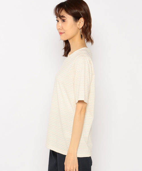 DECOY SINCE 1981(デコイシンスイチキュウハチイチ)の「【オーガニックコットンシリーズ】カラフルドットボーダーTシャツ(Tシャツ/カットソー・レディース・グレー/ピンク/アイボリー・LL/M size/L size)」の9枚目の写真
