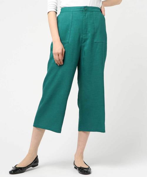 Petit Honfleur（プチオンフルール）の「ワイドパンツ（その他パンツ・レディース・ネイビー/グリーン・70/61/64/67）」の12枚目の写真