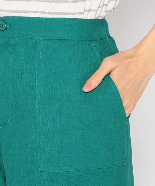 Petit Honfleur（プチオンフルール）の「ワイドパンツ（その他パンツ・レディース・ネイビー/グリーン・70/61/64/67）」の8枚目の写真
