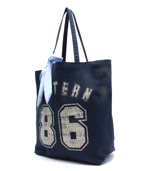 INGNI（イング）の「リボン付トート/バッグ（トートバッグ・レディース・オフホワイト/ホワイト系その他/ネイビー/その他・ONE SIZE）」の6枚目の写真