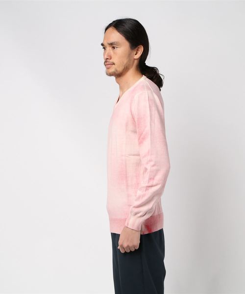 291295＝HOMME（ニーキューイチニーキューゴーオム）の「【ARETEX】×【291295=HOMME】 12GG 綿ニット スプレーDye（ニット/セーター・メンズ・ブルー系その他/マルチ/ピンク系その他/グレー系その他・2/3/4）」の5枚目の写真