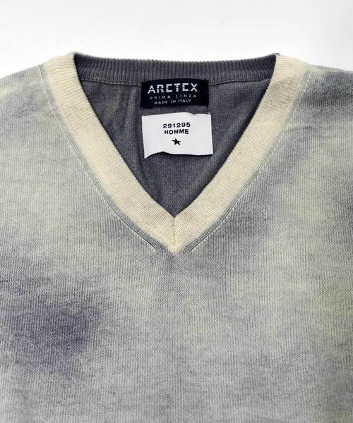 291295＝HOMME（ニーキューイチニーキューゴーオム）の「【ARETEX】×【291295=HOMME】 12GG 綿ニット スプレーDye（ニット/セーター・メンズ・ブルー系その他/マルチ/ピンク系その他/グレー系その他・2/3/4）」の10枚目の写真