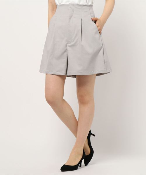 DouDou（ドゥドゥ）の「ハイウエストタックショートパンツ（その他パンツ・レディース・グレー/オレンジ・38/36）」の5枚目の写真