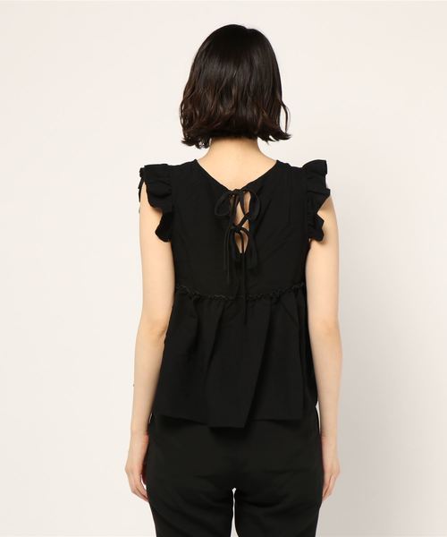 fifth（フィフス）の「バックシャンフリルスリーブブラウス（シャツ/ブラウス・レディース・ブラック/グレー・MEDIUM）」の14枚目の写真