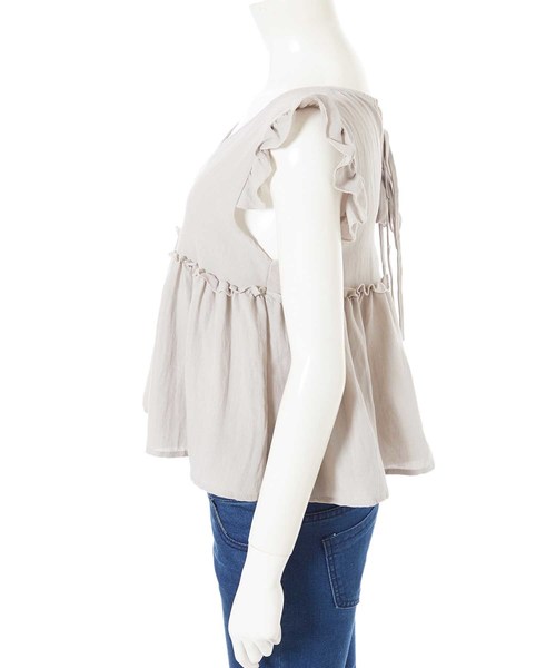 fifth（フィフス）の「バックシャンフリルスリーブブラウス（シャツ/ブラウス・レディース・ブラック/グレー・MEDIUM）」の5枚目の写真