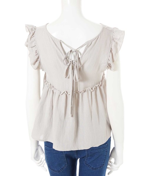 fifth（フィフス）の「バックシャンフリルスリーブブラウス（シャツ/ブラウス・レディース・ブラック/グレー・MEDIUM）」の6枚目の写真