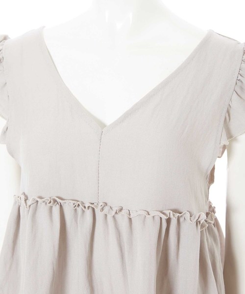 fifth（フィフス）の「バックシャンフリルスリーブブラウス（シャツ/ブラウス・レディース・ブラック/グレー・MEDIUM）」の7枚目の写真