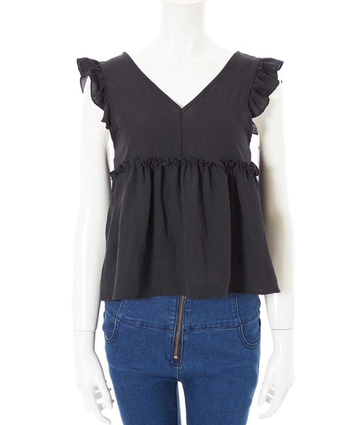 fifth（フィフス）の「バックシャンフリルスリーブブラウス（シャツ/ブラウス・レディース・ブラック/グレー・MEDIUM）」の12枚目の写真