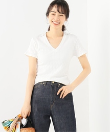 YOUNG&OLSEN BROAD リブ Vネックカットソー◆
