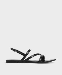 アシメトリカルストラッピー サンダル / Asymmetrical Strappy Sandals