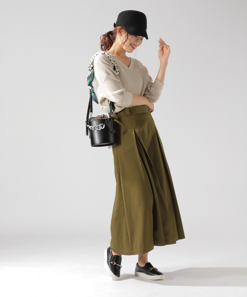 Dickies（ディッキーズ）の「【Dickies(ディッキーズ)】BAYFLOW別注タックマキシスカート（スカート・レディース・ベージュ/カーキ・MEDIUM/SMALL）」の6枚目の写真