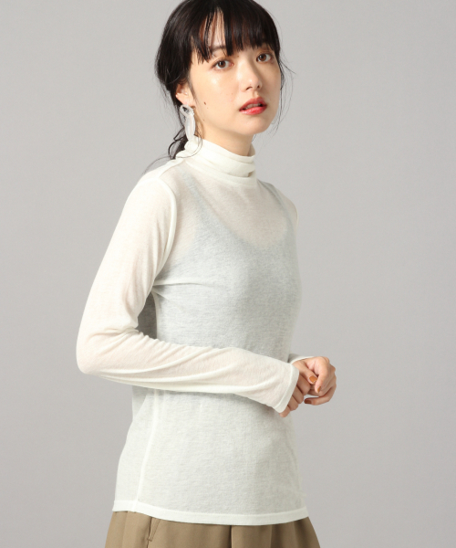 LOWRYS FARM（ローリーズファーム）の「シアータートル　852841（Tシャツ/カットソー・レディース・ブラック/オフホワイト/イエロー・FREE）」の2枚目の写真