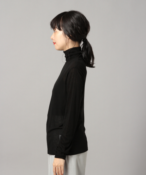 LOWRYS FARM（ローリーズファーム）の「シアータートル　852841（Tシャツ/カットソー・レディース・ブラック/オフホワイト/イエロー・FREE）」の6枚目の写真