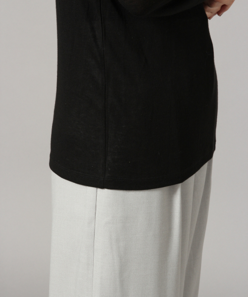 LOWRYS FARM（ローリーズファーム）の「シアータートル　852841（Tシャツ/カットソー・レディース・ブラック/オフホワイト/イエロー・FREE）」の8枚目の写真