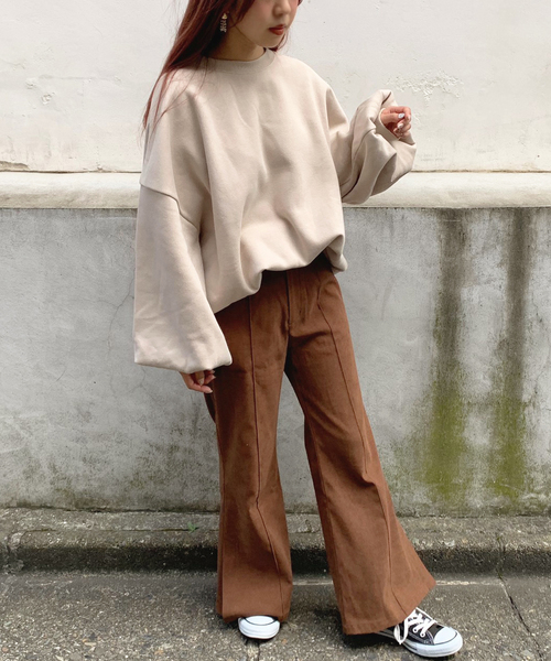 apres jour mignon（アプレジュールミニョン）の「袖ボリュームスウェット【ZOZOTOWN限定アイテム】（スウェット・レディース・ブラック/モカ/スモークピンク/ライトベージュ・フリー）」の21枚目の写真