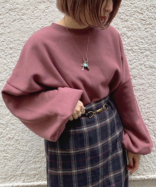 apres jour mignon（アプレジュールミニョン）の「袖ボリュームスウェット【ZOZOTOWN限定アイテム】（スウェット・レディース・ブラック/モカ/スモークピンク/ライトベージュ・フリー）」の15枚目の写真