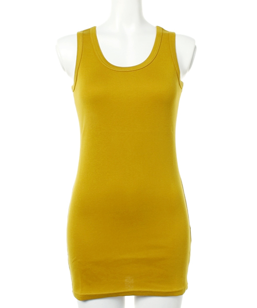 and it_（アンドイット）の「【日本製】フライスロングタンクトップ（タンクトップ・レディース・ブラック/杢グレー/ライトグリーン/ブルー/パープル/ピンク/レッド/ボルドー/アイボリー/イエロー系その他/マスタード/レモンイエロー/オレンジ系その他/グレイッシュベージュ/エメラルド/ホワイト/チャコールグレー/ライトグレー/ネイビー/ミント/イエロー/オレンジ・X-LARGE/LARGE/MEDIUM）」の15枚目の写真