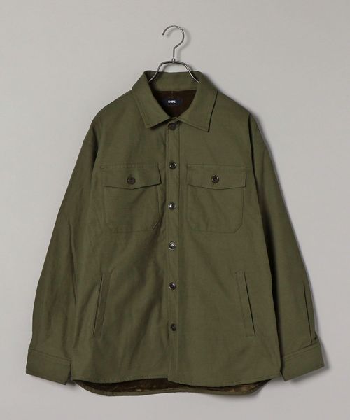 SHIPS（シップス）の「SU: ニットフリース CPO シャツ ジャケット（シャツ/ブラウス・メンズ・ブラック/オリーブ/キャメル・SMALL/MEDIUM/LARGE）」の3枚目の写真