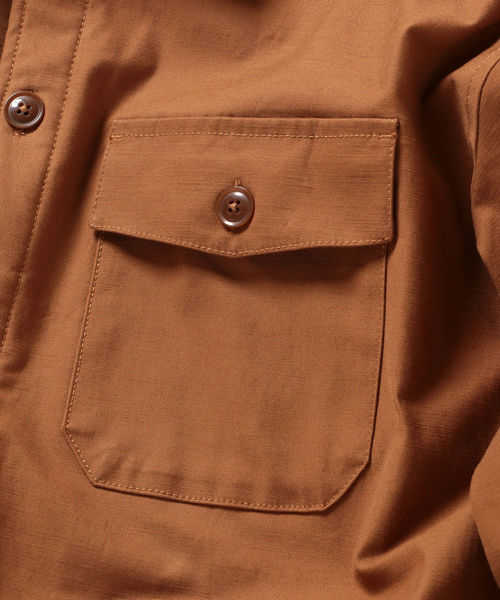 SHIPS（シップス）の「SU: ニットフリース CPO シャツ ジャケット（シャツ/ブラウス・メンズ・ブラック/オリーブ/キャメル・SMALL/MEDIUM/LARGE）」の5枚目の写真